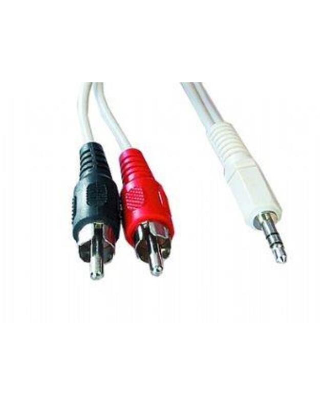 GARSO KABELIS NUO 3,5 mm IKI 2RCA 5M/CCA-458-5M GEMBIRD