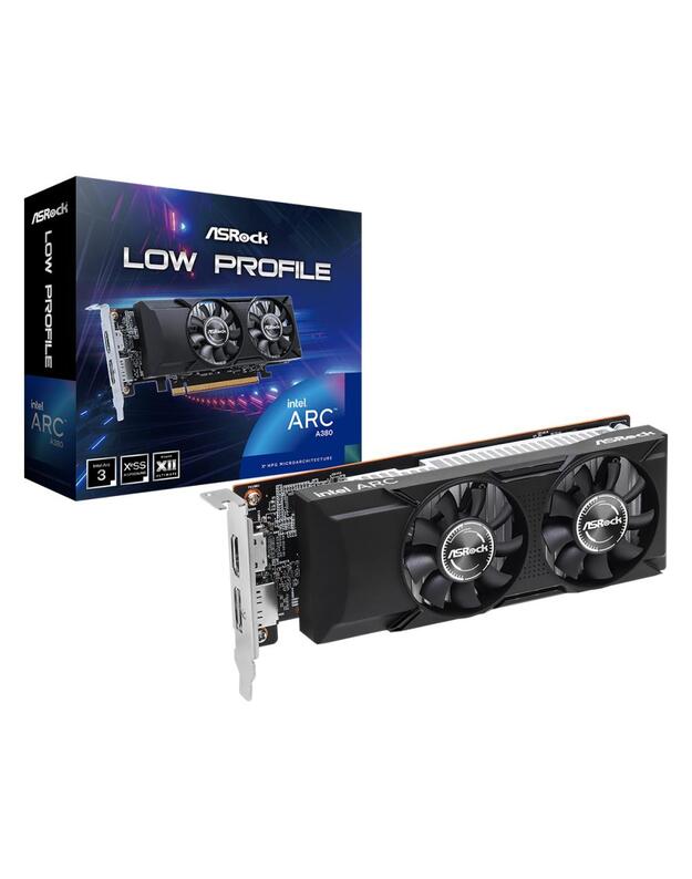 Graphics Card|ASROCK|Intel Arc A380|6 GB|GDDR6|96 bit|PCIE 4.0 8x|GPU 2000 MHz|1xHDMI|1xDisplayPort|A380LP6G