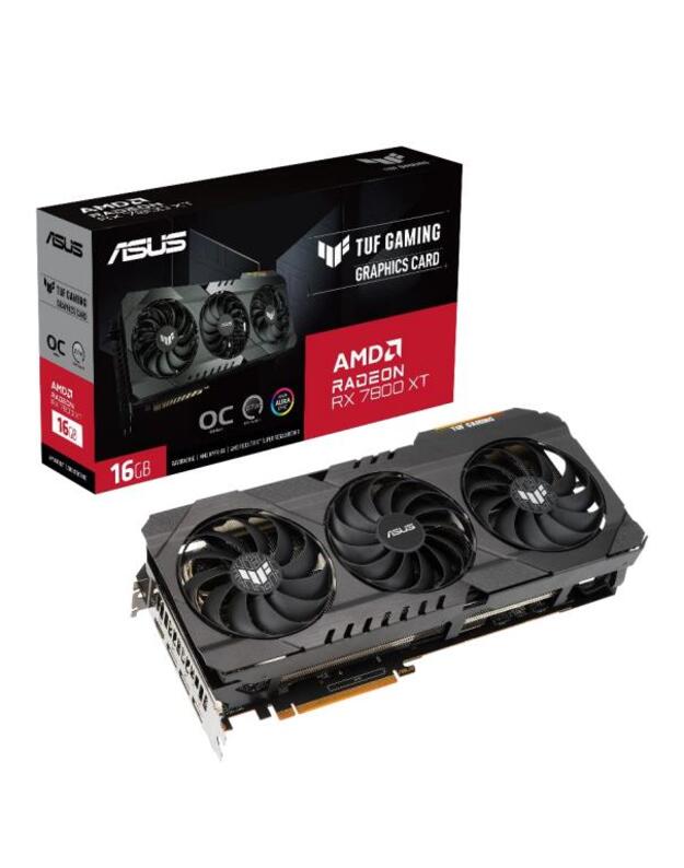 Graphics Card|ASUS|AMD Radeon RX 7800 XT|16 GB|GDDR6|256 bit|Triple slot Fansink|1xHDMI|3xDisplayPort|TUF-RX7800XT-O16G-OG-GAM