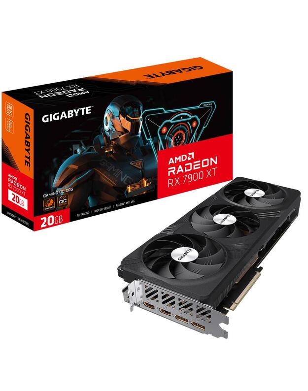 Graphics Card|GIGABYTE|AMD Radeon RX 7900 XT|20 GB|GDDR6|320 bit|PCIE 4.0 16x|Dual Slot Fansink|2xHDMI|2xDisplayPort|GV-R79XTGAMINGOC-20GD