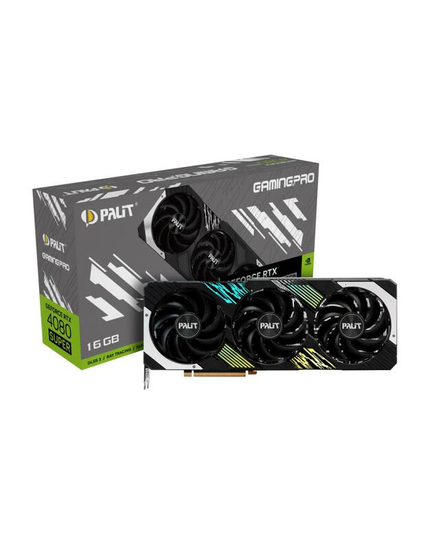 Graphics Card|PALIT|NVIDIA GeForce RTX 4080 SUPER|16 GB|GDDR6X|256 bit|PCIE 4.0 16x|GPU 2550 MHz|Triple slot Fansink|NED408S019T2-1032A