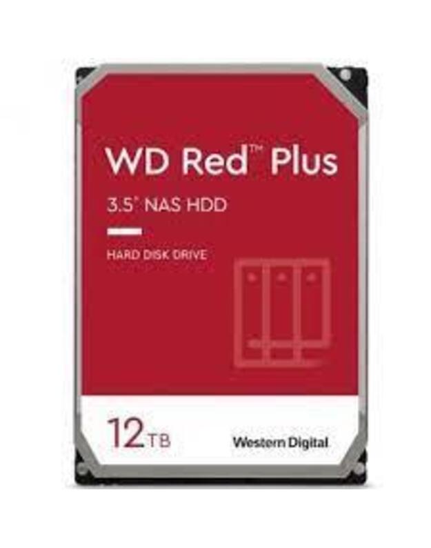 HDD|WESTERN DIGITAL|Red Plus|12TB|SATA 3.0|256 MB|7200 rpm|3,5