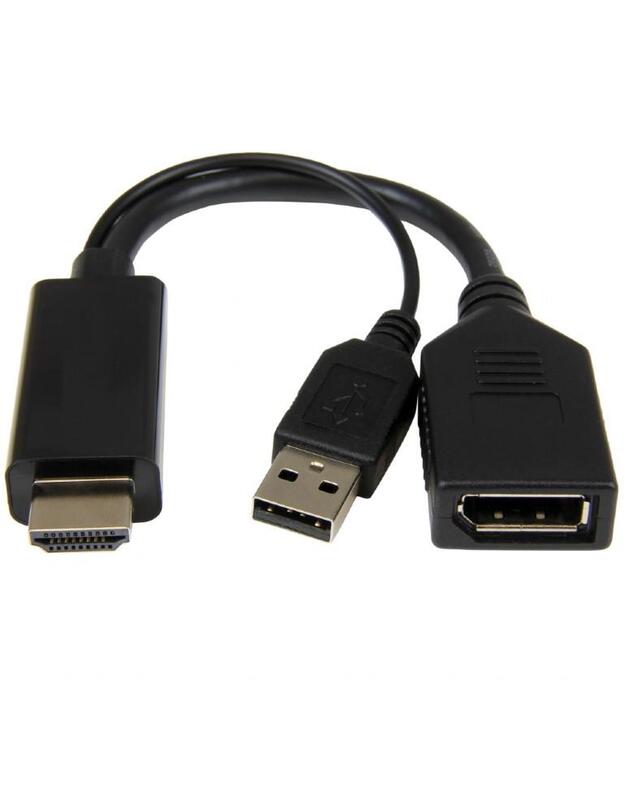 I/O ADAPTER HDMI TO DP/BLACK A-HDMIM-DPF-01 GEMBIRD