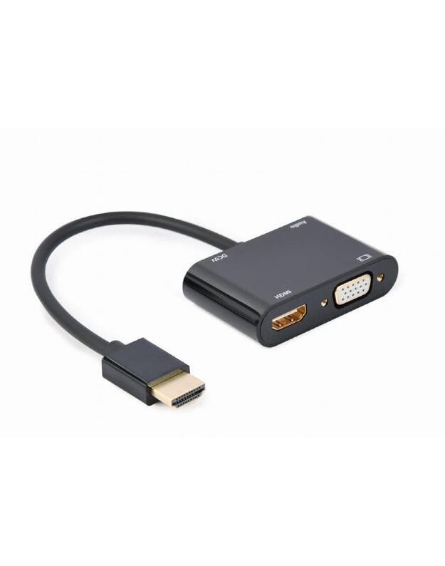 I/O ADAPTER HDMI TO HDMI/VGA/A-HDMIM-HDMIFVGAF-01 GEMBIRD