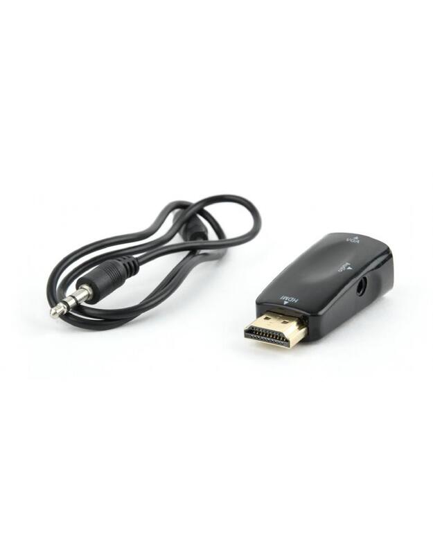 I/O ADAPTERIS HDMI Į VGA/BLIST AB-HDMI-VGA-02 GEMBIRD