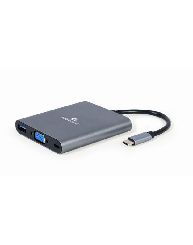 I/O ADAPTERIS USB-C PRIE HDMI/USB3/6IN1 A-CM-COMBO6-01 GEMBIRD