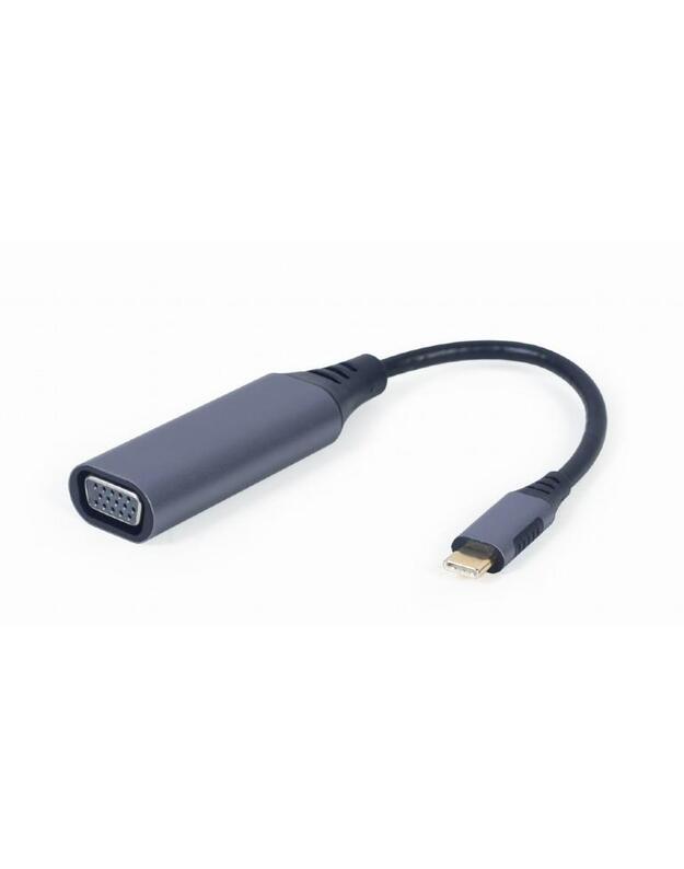 I/O ADAPTERIS USB-C PRIE VGA/GREY A-USB3C-VGA-01 GEMBIRD