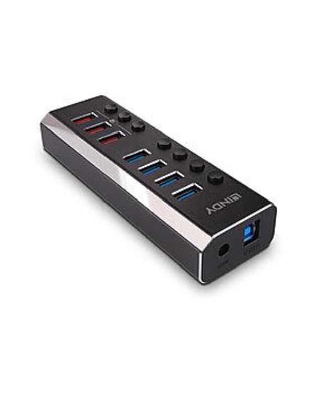 I/O HUB USB3 4PORT+3CHARGE/43371 LINDY