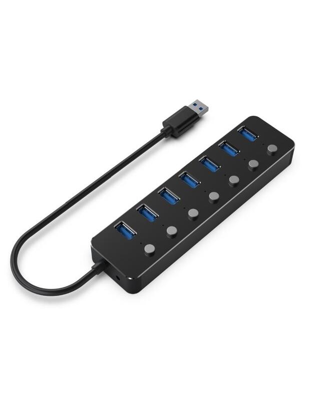 I/O HUB USB3 7PORT/UHB-U3P7P-01 GEMBIRD