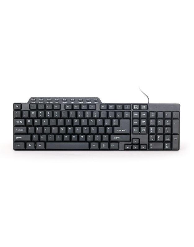 KEYBOARD MULTIMEDIA USB ENG/BLACK KB-UM-104 GEMBIRD