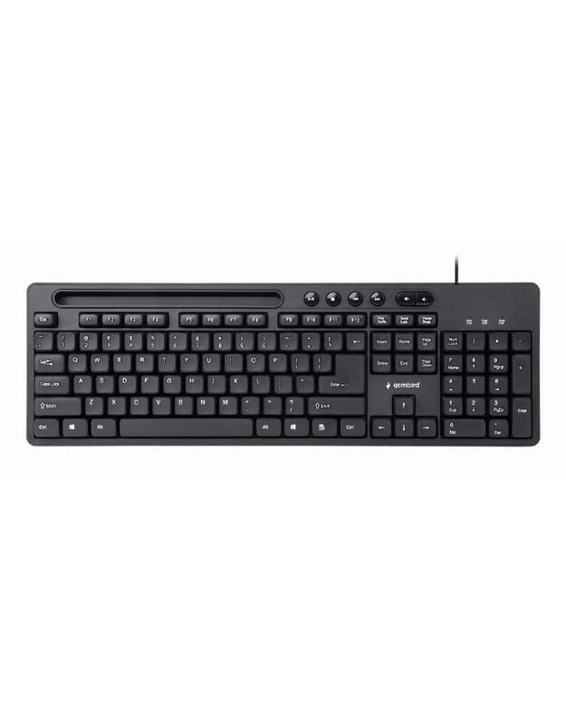 KLAVIATŪRA MULTIMEDIA USB ENG/BLACK KB-UM-108 GEMBIRD