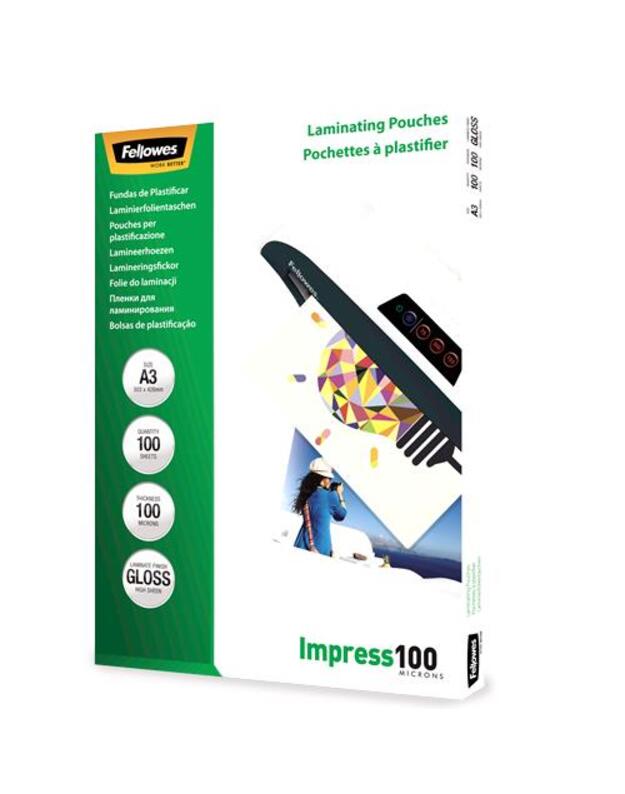 LAMINATOR POUCH GLOSSY/A3 100 100PCS 5351205 FELLOWES