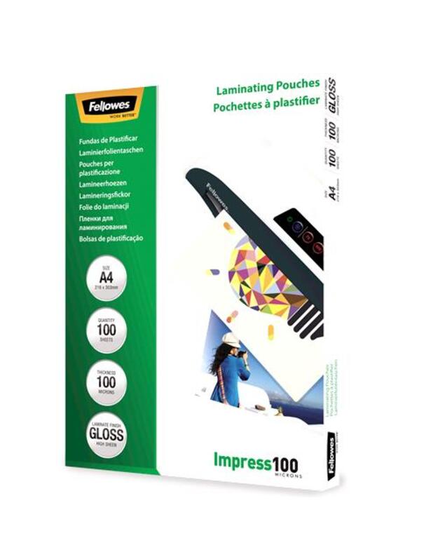 LAMINATOR POUCH GLOSSY/A4 100 100PCS 5351111 FELLOWES