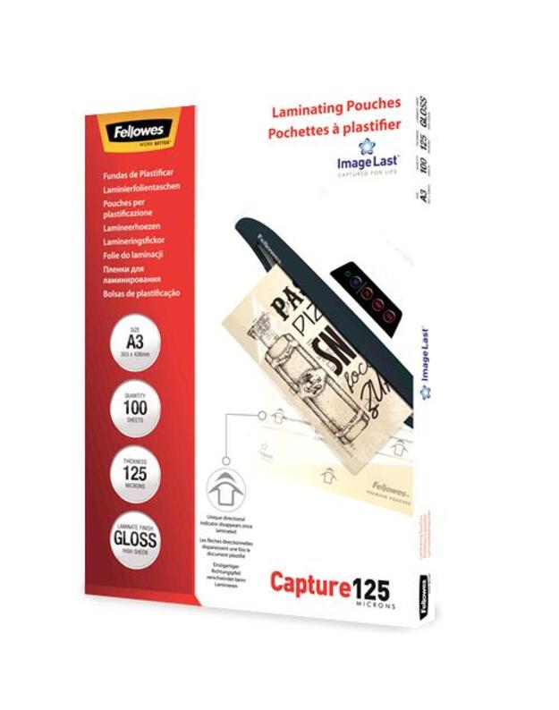 LAMINATOR POUCH IMAGELAST/A3 125 100PCS 5307506 FELLOWES