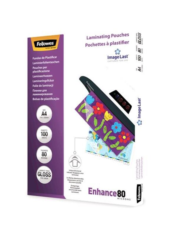 LAMINATOR POUCH IMAGELAST/A4 80 100PCS 5306114 FELLOWES