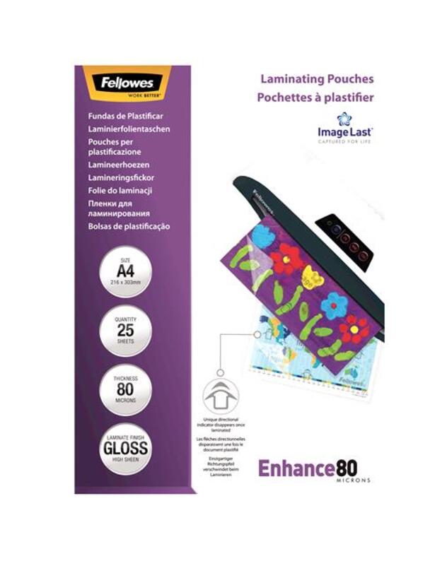 LAMINATOR POUCH IMAGELAST/A4 80 25PCS 5396205 FELLOWES