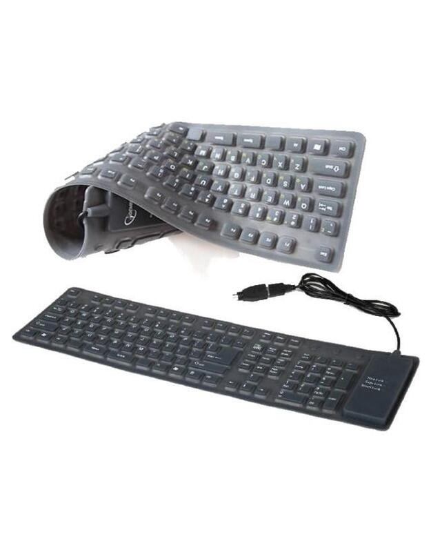 LANKSTI KLAVIATŪRA USB/PS2 ENG/JUODAS KB-109F-B GEMBIRD