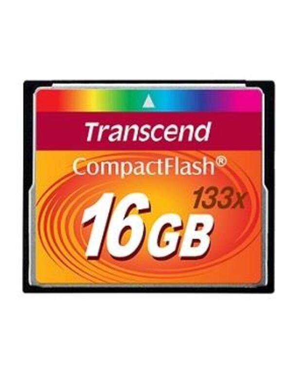 MEMORY COMPACT FLASH 16GB/133X TS16GCF133 TRANSCEND