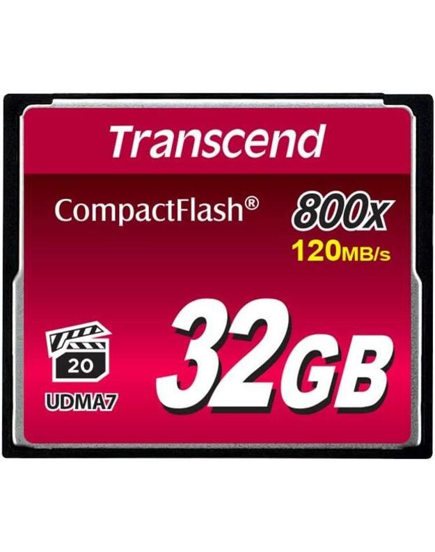 MEMORY COMPACT FLASH 32GB/800X TS32GCF800 TRANSCEND