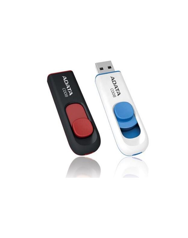 MEMORY DRIVE FLASH USB2 16GB/BLACK/RED AC008-16G-RKD A-DATA