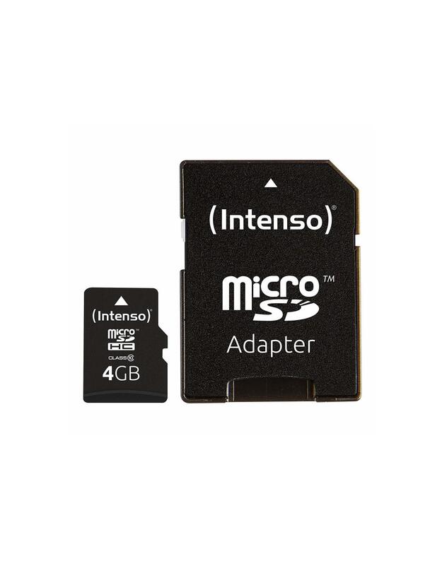 MEMORY MICRO SDHC 4GB C10/W/ADAPTER 3413450 INTENSO