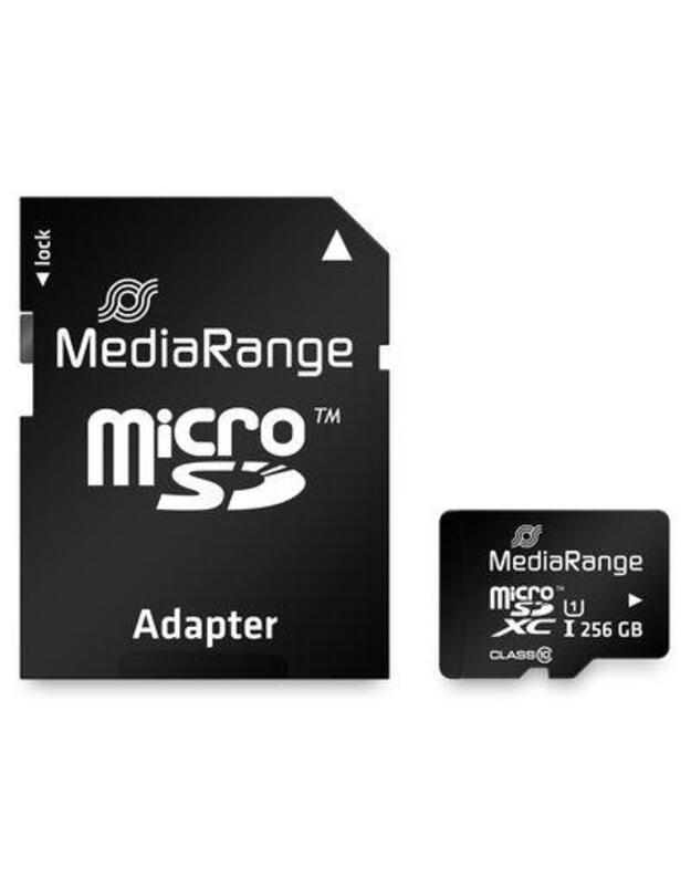 MEMORY MICRO SDXC 256GB UHS-1/W/ADAPTER MR946 MEDIARANGE