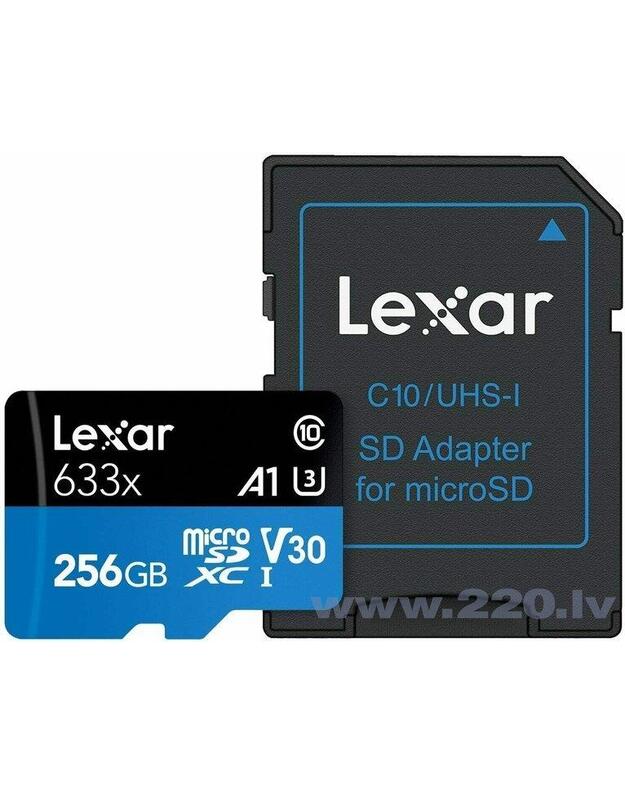 MEMORY MICRO SDXC 256GB UHS-I/W/ADAPTER LSDMI256BB633A LEXAR