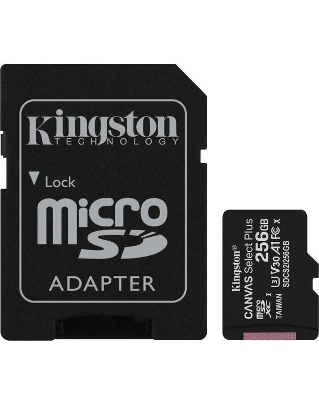 MEMORY MICRO SDXC 256GB UHS-I/W/ADAPTER SDCS2/256GB KINGSTON