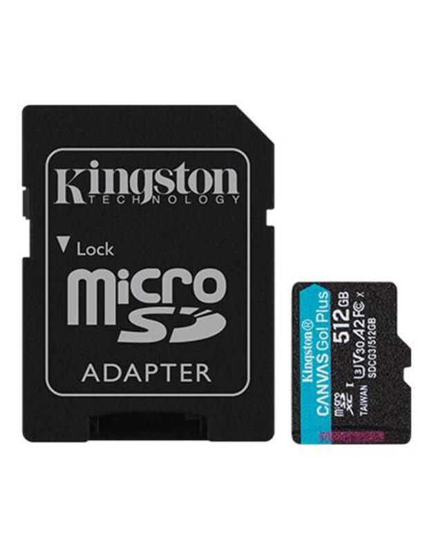 MEMORY MICRO SDXC 512GB UHS-I/W/ADAPTER SDCG3/512GB KINGSTON