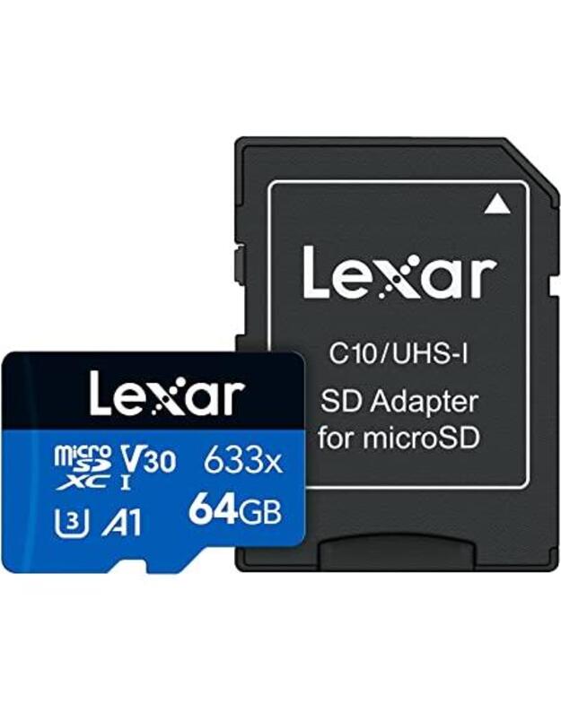 MEMORY MICRO SDXC 64GB UHS-I/W/ADAPTER LSDMI64GBB633A LEXAR