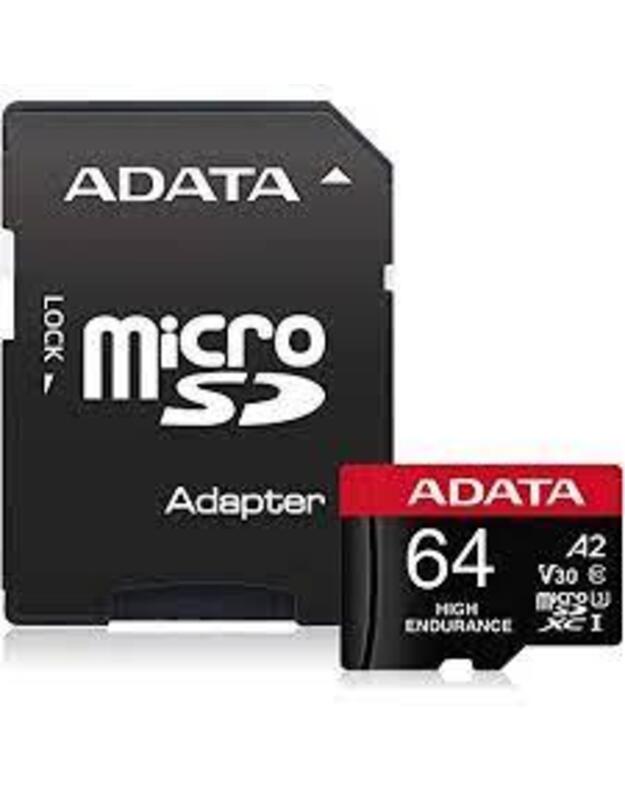 MEMORY MICRO SDXC 64GB W/ADAP./AUSDX64GUI3V30SHA2-RA1 ADATA