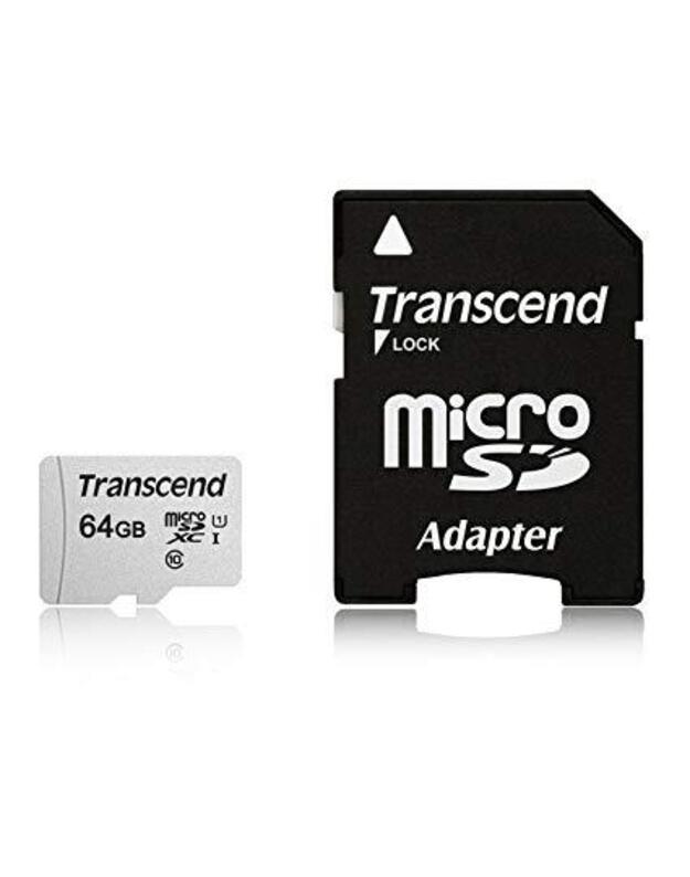 MEMORY MICRO SDXC 64GB W/ADAPT/UHS-I TS64GUSD300S-A TRANSCEND