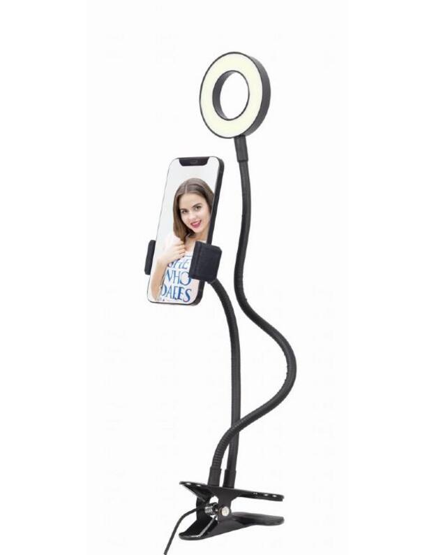 MOBILE ACC SELFIE RING&HOLDER/LED-RING4-PH-01 GEMBIRD