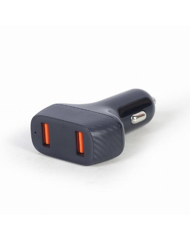 MOBILE CHARGER CAR USB 2PORT/QC3.0 TA-U2QC3-CAR-01 GEMBIRD