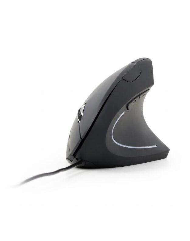 OPTINĖ USB PELĖ BLACK/ERGONOMIC MUS-ERGO-01 GEMBIRD