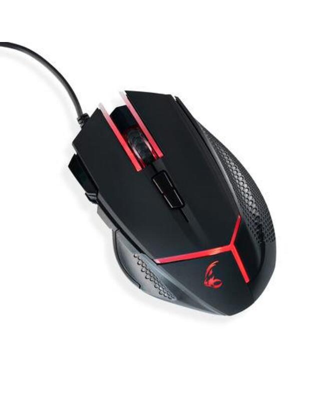 MOUSE USB OPTICAL BLACK/RED/MRGS200 MEDIARANGE