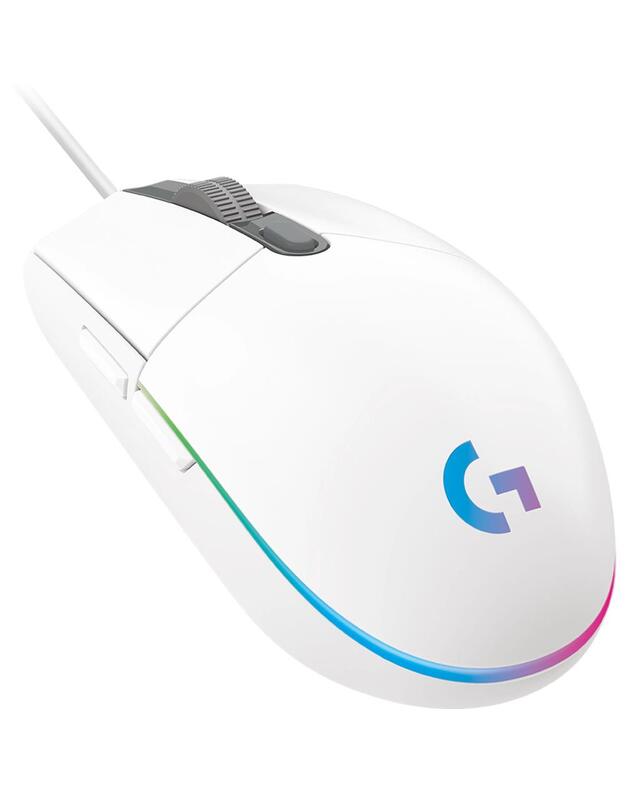 OPTINĖ USB PELĖ G102 LIGHTSY/WHITE 910-005824 LOGITECH