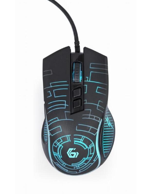 MOUSE USB OPTICAL GAMING/BLACK MUSG-RGB-01 GEMBIRD