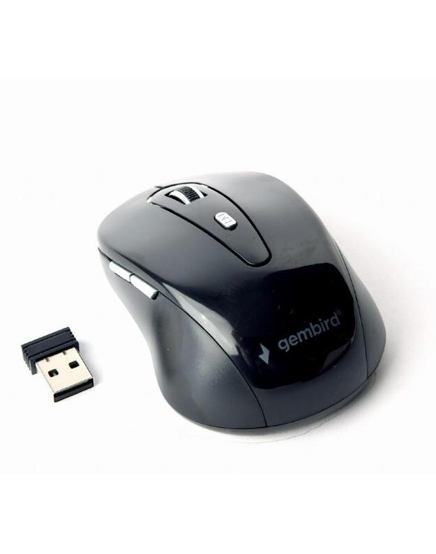 MOUSE USB OPTICAL WRL/BLACK MUSW-6B-01 GEMBIRD