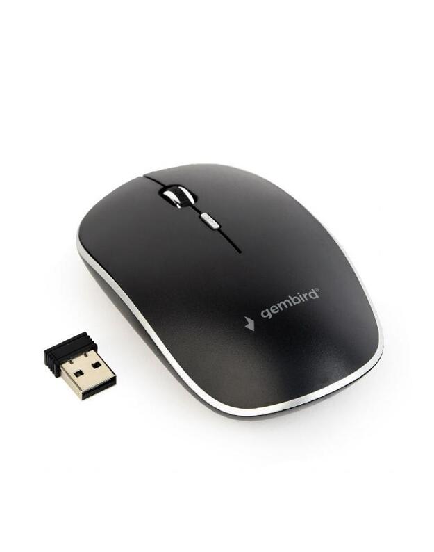 MOUSE USB OPTICAL WRL BLACK/SILENT MUSW-4BS-01 GEMBIRD