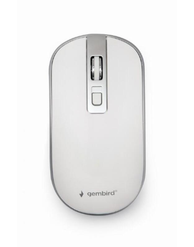 MOUSE USB OPTICAL WRL WHITE/SILVER MUSW-4B-06-WS GEMBIRD