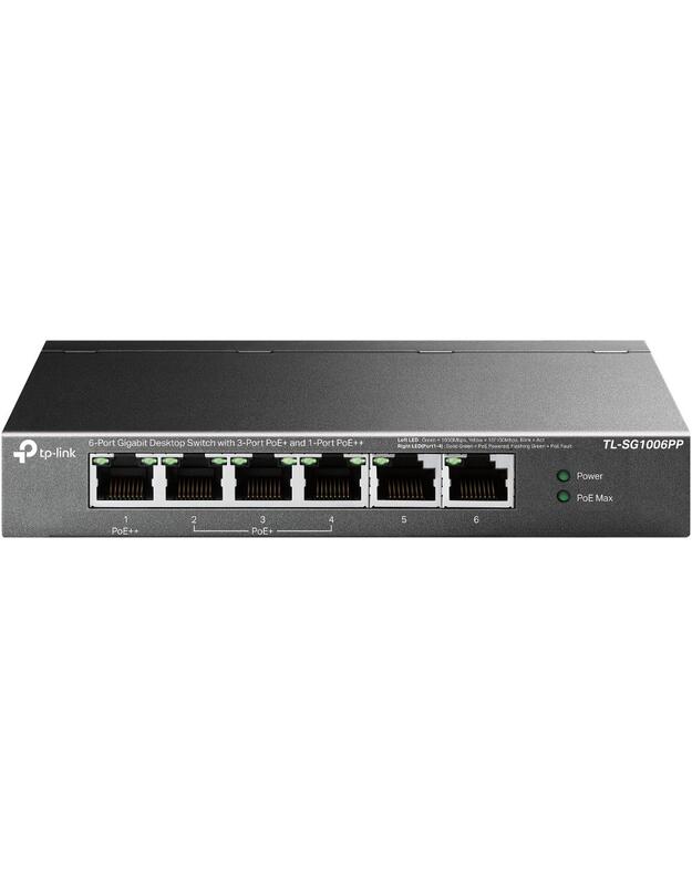 NET SWITCH 6PORT 3POE+/1POE++/TL-SG1006PP TP-LINK