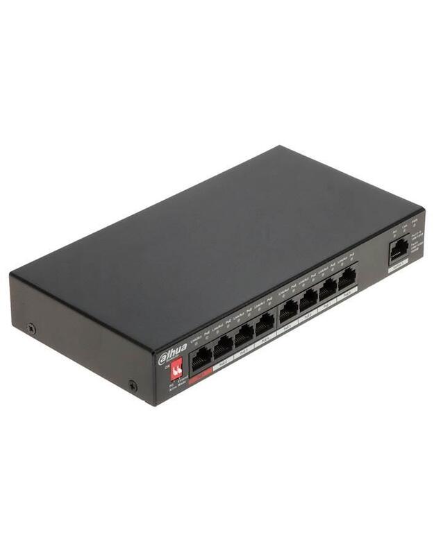 NET SWITCH 9PORT 8POE 1000M/PFS3009-8ET1GT-96-V2 DAHUA