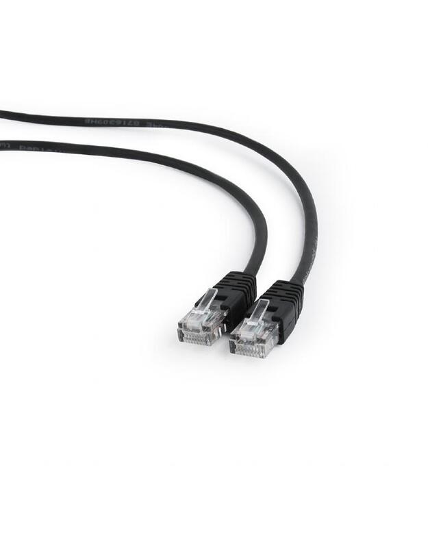 PATCH CABLE CAT5E UTP 0.25M/BLACK PP12-0.25M/BK GEMBIRD