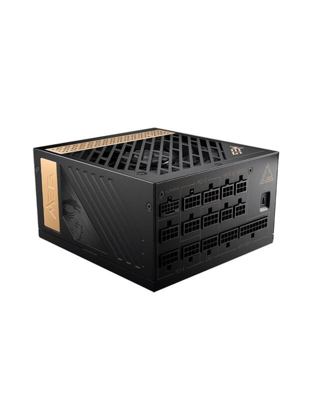 Power Supply|MSI|1300 Watts|Efficiency 80 PLUS PLATINIUM|PFC Active|MEGAI1300PPCIE5