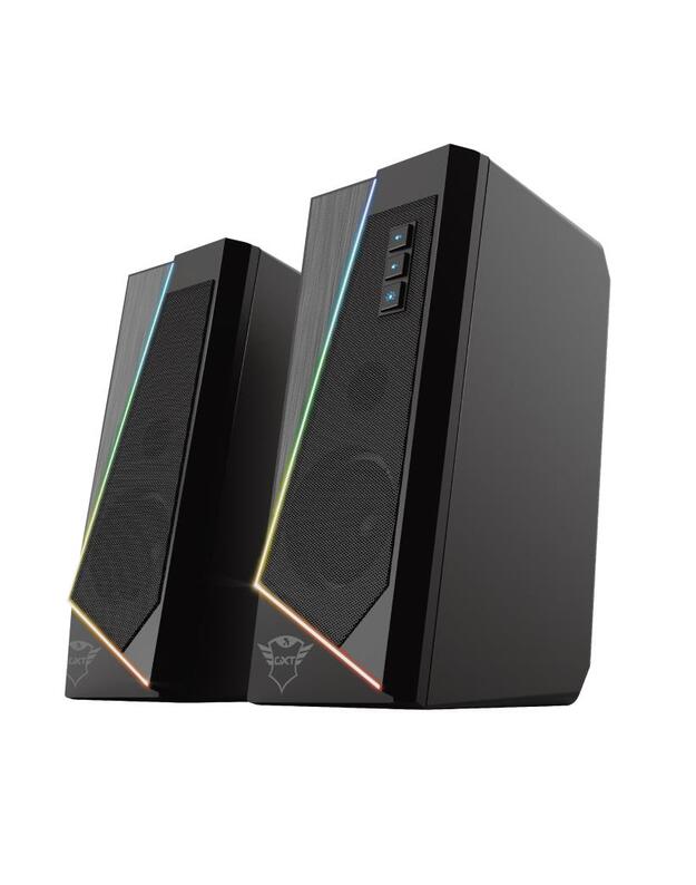 Speaker|TRUST|GXT 609 Zoxa RGB Illuminated Speaker Set|1xUSB 2.0|Black|24070