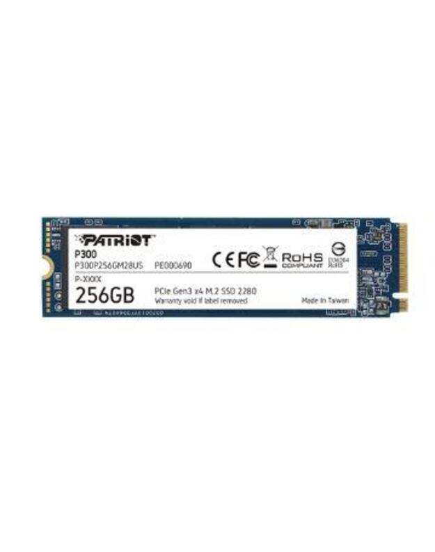 SSD|PATRIOT|P300|256GB|M.2|PCIE|NVMe|3D NAND|Write speed 1100 MBytes/sec|Read speed 1700 MBytes/sec|3.8mm|TBW 120 TB|P300P256GM28