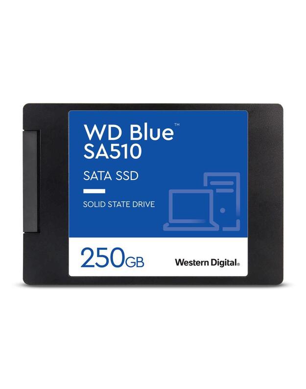 SSD|WESTERN DIGITAL|Blue SA510|250GB|SATA 3.0|Write speed 440 MBytes/sec|Read speed 555 MBytes/sec|2,5 |TBW 100 TB|MTBF 1750000 hours|WDS250G3B0A