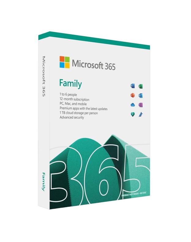 SW RET MICROSOFT 365 FAMILY/ENG P10 1Y 6GQ-01897 MS