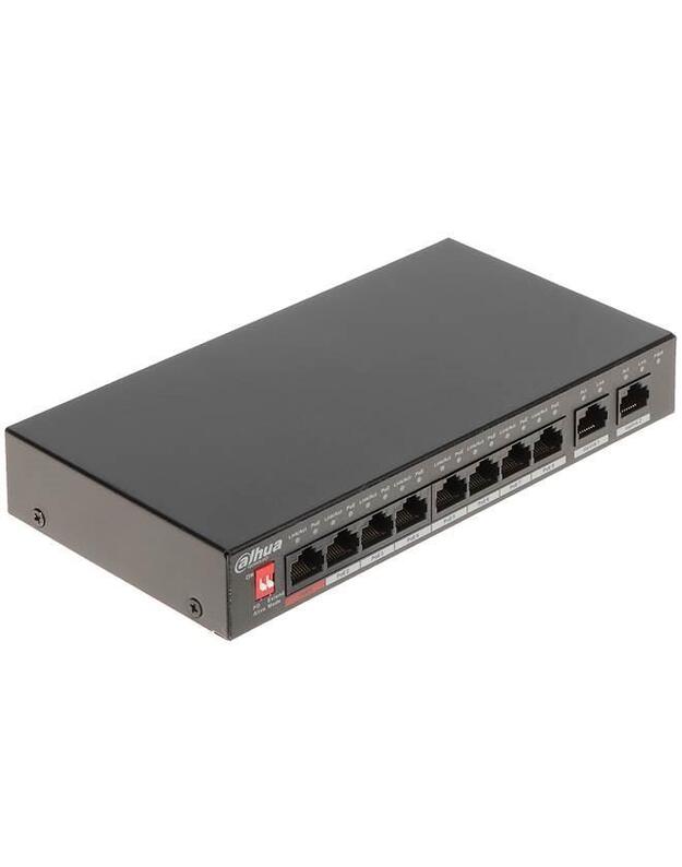 Switch|DAHUA|PFS3010-8ET-96-V2|Desktop/pedestal|PoE ports 8|96 Watts|DH-PFS3010-8ET-96-V2